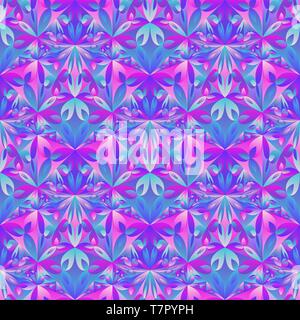 Multicolor abstract seamless polygonal floral pattern background Stock Vector