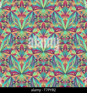 Polygonal abstract mosaic floral pattern background design Stock Vector
