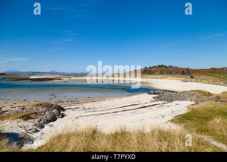 Silver Sands of Morar near Mallaig Scotland. Stock Photo