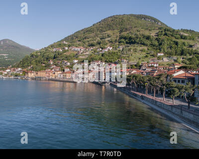 Holidays on Como lake, little village of Domaso. Stock Photo