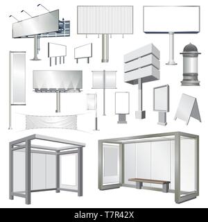 billboards and street advertisement templates Stock Vector