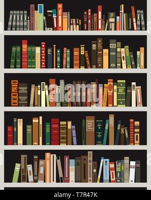 bookshelf vector illustration Stock Vector