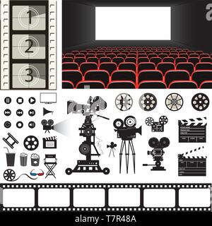 cinema objects vector illustration Stock Vector