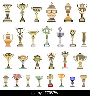 isolated vector trophy cups Stock Vector