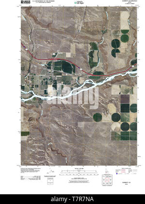 USGS TOPO Map Idaho ID Hammett 20101117 TM Restoration Stock Photo