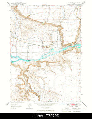 USGS TOPO Map Idaho ID Hammett 236384 1947 24000 Restoration Stock Photo