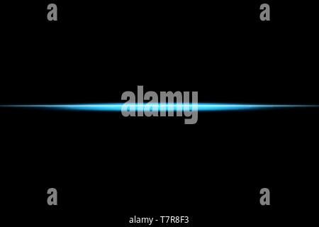 Abstract blue lights lines on transparent background vector illustration. A bright flash of light on the line Stock Vector