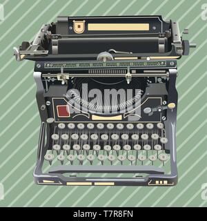 old style vector typewriter poster Stock Vector