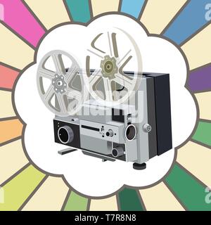 retro vector camera on vintage background Stock Vector