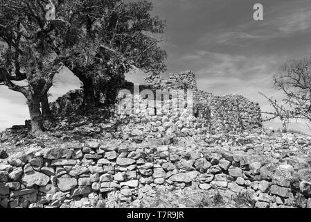 Ancient site of Adoni Nuraghi Stock Photo