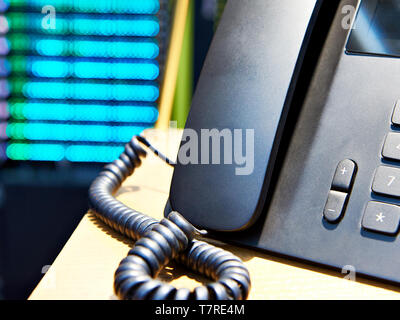 Office telephone for peer to peer technology Stock Photo