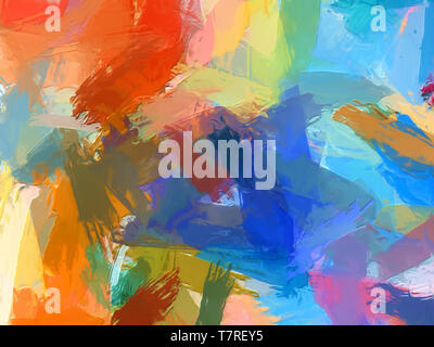 Abstract oil and watercolor mixed fine contemporary art on canvas. Creative design background pattern. Hand drawn original texture. Impressionism arti Stock Photo