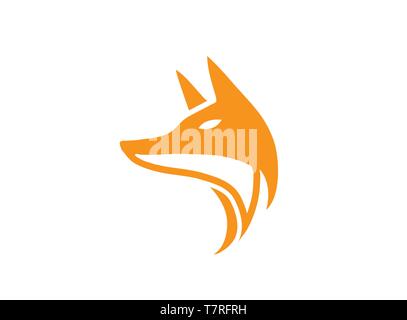 Face animal vixen orange logo design graphic Vector Image