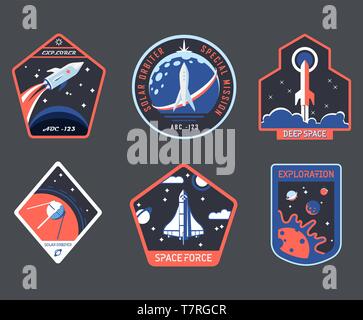 Set of isolated cosmos or universe concept chevron Stock Vector