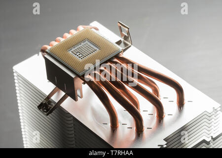 CPU cooler heatsink Stock Photo