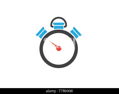 chronometer timer symbol for countdown vector logo illustration on white background Stock Vector