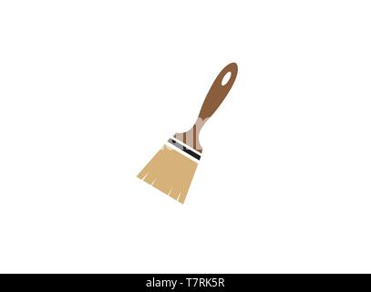 Brush Painter logo design illustration on white background Stock Vector