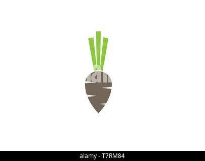 Turnips Vegetable Logo Stock Vector