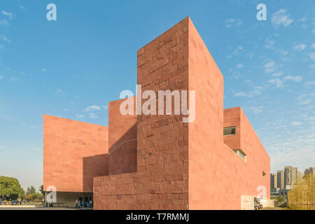 HANGZHOU, CHINA, DECEMBER - 2018 - Exterior view of contemporary buildings at campus of china academy of arts, located at hangzhou city, china Stock Photo