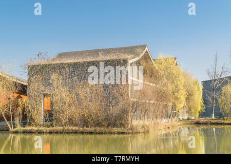 HANGZHOU, CHINA, DECEMBER - 2018 - Exterior view of campus of china academy of arts, located at hangzhou city, china Stock Photo