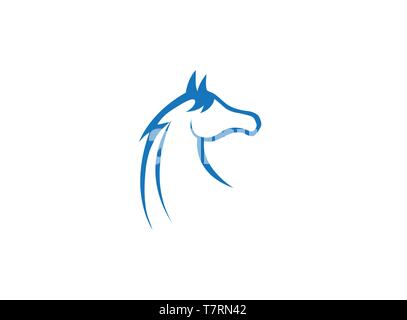 horse head and steed or mare for logo Stock Vector