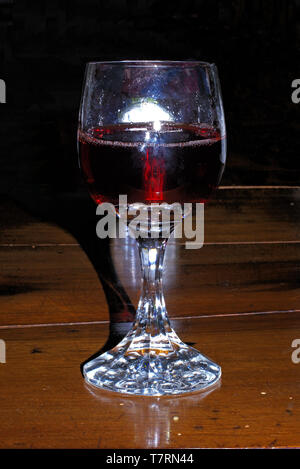 Red wine glass Stock Photo