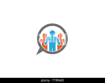 people community chatting icon for logo design Stock Vector
