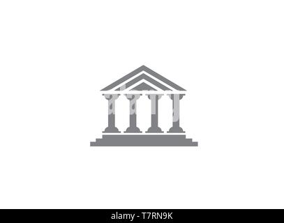 Columns roman temple building for logo Stock Vector