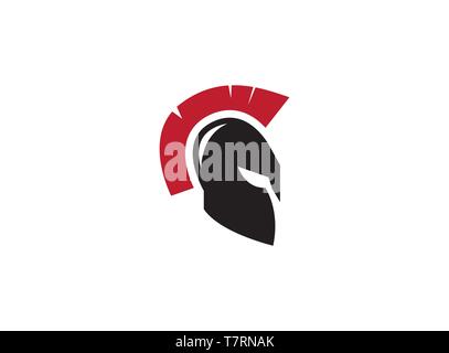 Spartan helmet for warrior protection for logo Stock Vector