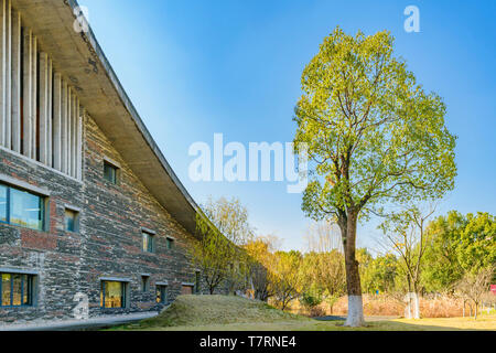 HANGZHOU, CHINA, DECEMBER - 2018 - Exterior view of campus of china academy of arts, located at hangzhou city, china Stock Photo