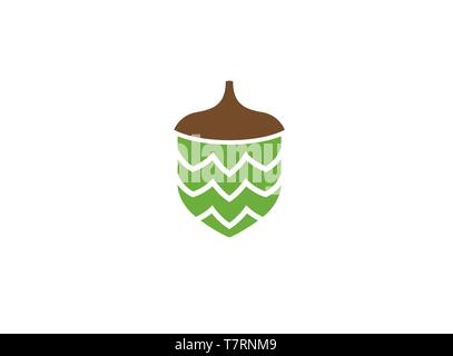 hazelnut dry fruit food a seed for logo Stock Vector