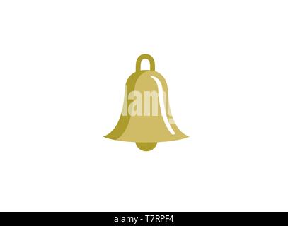 Bell ring, golden, Glocke logo Stock Vector