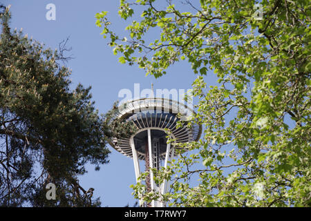 Space Needle observation tower in Seattle, USA