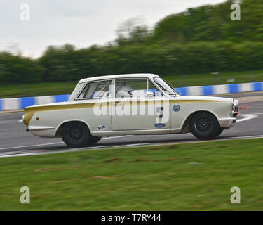 Martin Strommen, Ford Lotus Cortina Mk1, HRDC Coys Trophy, Touring Cars 1958 to 1966, Donington Historic Festival, May 2019, motor racing, motor sport Stock Photo