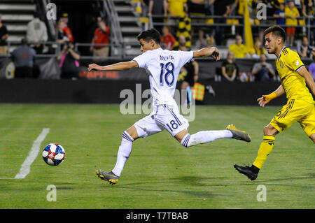 Ohio, USA. 08th May, 2019. Los Angeles Galaxy midfielder Uriel Antuna (18) in the second half of the match between Los Angeles Galaxy and Columbus Crew SC at MAPFRE Stadium, in Columbus OH. Mandatory Photo Credit: Dorn Byg/Cal Sport Media. Los Angeles Galaxy 1 - Columbus Crew SC 3 Credit: Cal Sport Media/Alamy Live News Stock Photo