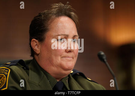 Washington, USA. 8th May, 2019. Chief of U.S. Border Patrol Carla L. Provost testifies before the Subcommittee on Border Security and Immigration of the Senate Judiciary Committee on Capitol Hill in Washington, DC, the United States, on May 8, 2019. Credit: Liu Jie/Xinhua/Alamy Live News Stock Photo