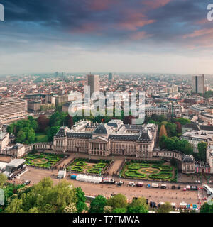 Aerial view of the Royal Palace Brussels, Belgium Stock Photo