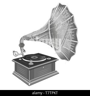 gramophone isolated vector illustration Stock Vector