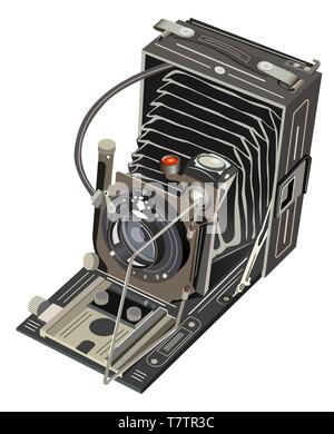 vector illustration of retro photo camera Stock Vector