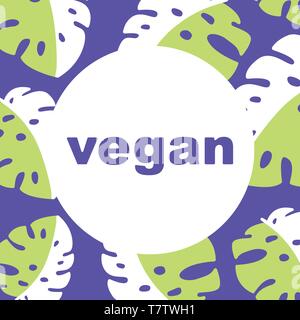 Vector round eco, bio logo or sign. Raw, healthy food badge, tag for cafe, restaurants, packaging. Hand drawn lettering Vegan. Organic design template Stock Vector