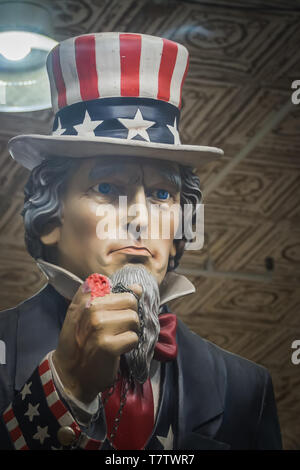 Figurine real size of the famous general recruitment of the American army 'I Want You' without its index Stock Photo