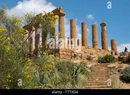 Temple of Juno, Valley of the Temples, Agrigento, Sicily, Italy Stock Photo