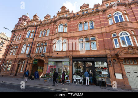 The Hopmarket and shops, Worcester city centre, Worcester Worcestershire England UK Stock Photo