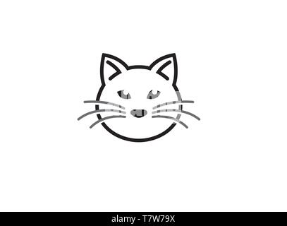 Cat Talk Logo, Cat Face Silhouette Inside Round Bubble Speak Icon  Illustration Logo Stock Vector - Illustration of contact, abstract:  153600336