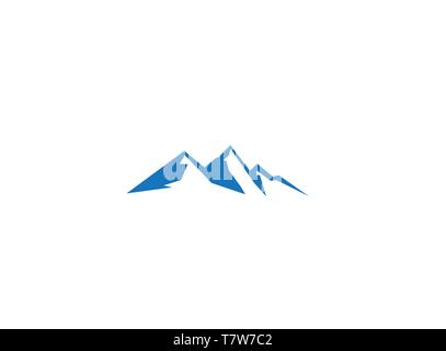 Mountains with snow and ice logo design vector Stock Vector