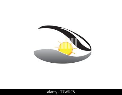 Bright pearl inside the shell for logo design Stock Vector