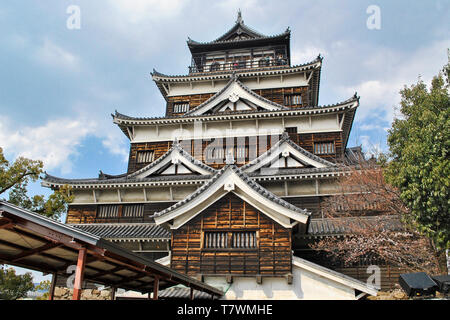Hiroshima Castle.  Hiroshima Prefecture.  Japan. Stock Photo