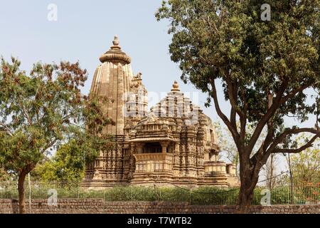 India, Madhya Pradesh, Khajuraho, monuments listed as World Heritage by UNESCO, Vamana temple Stock Photo