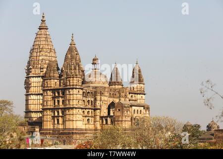 India, Madhya Pradesh, Orchha, Chaturbhuj temple Stock Photo