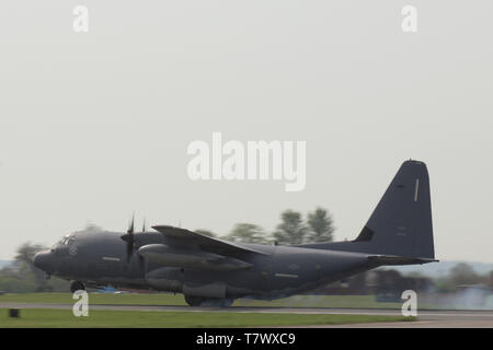 An MC-130J Commando II lands on Columbus Air Force Base's flightline ...